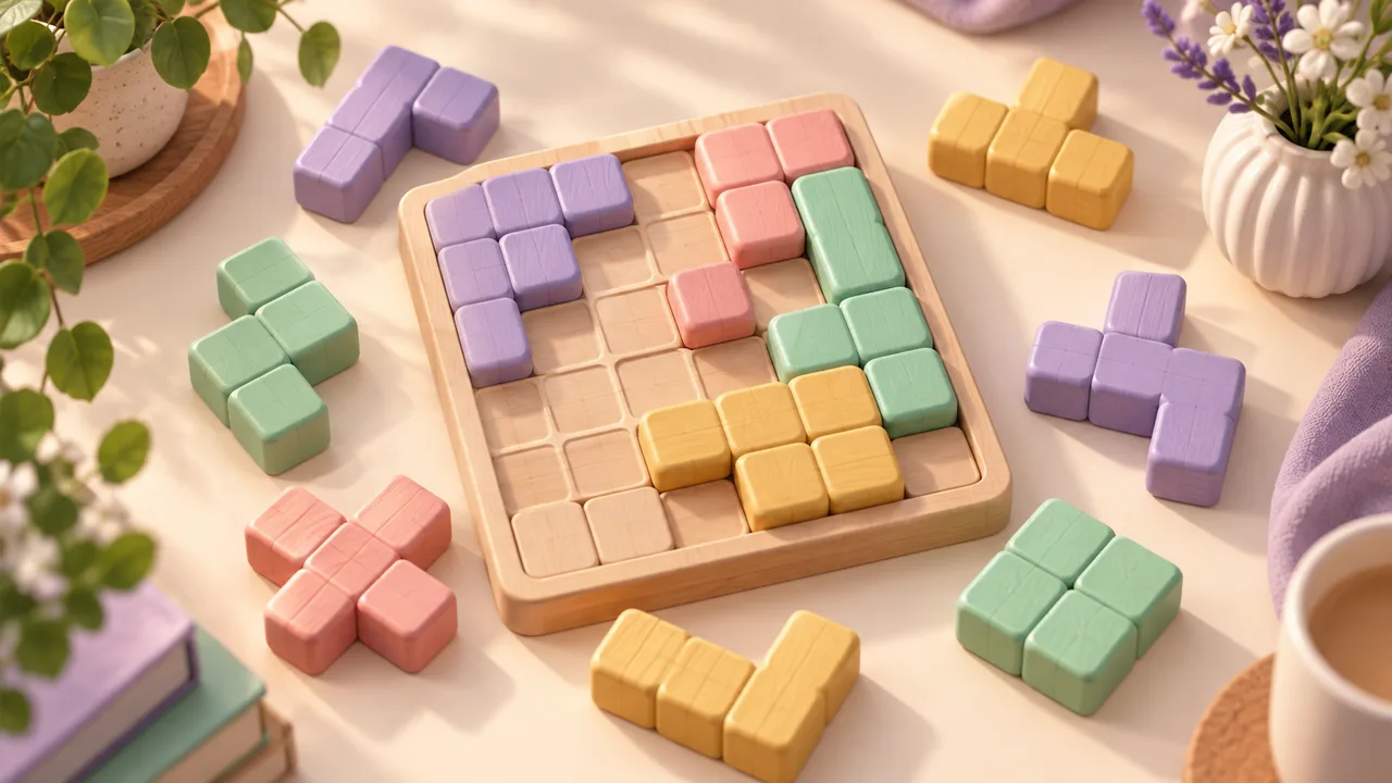 Block Bloom tips: leave room for the next three blocks — themed illustration