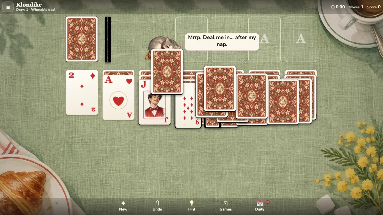 Solitaire Classic gameplay on FunGameHouse