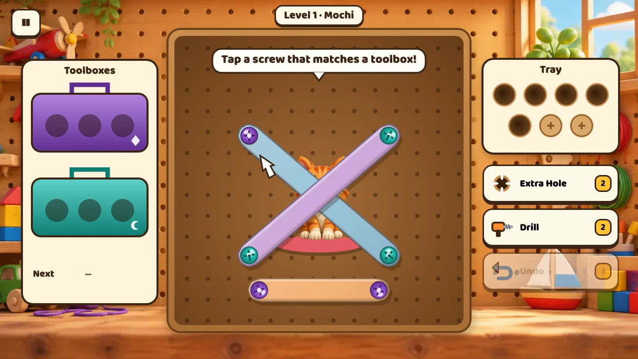 Unscrew Rescue gameplay on FunGameHouse